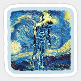 Space Warrior Van Gogh Style Sticker